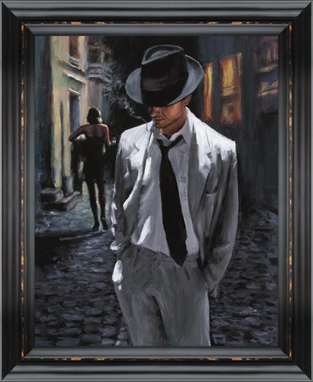 The Alley, Buenos Aires by Fabian Perez - Framed Embellished Canvas on Board